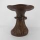 Vintage mushroom table in epoxy resin imitation wood