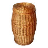 Vintage wicker laundry basket