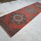 Vintage Turkish hallway rug 102x403 cm
