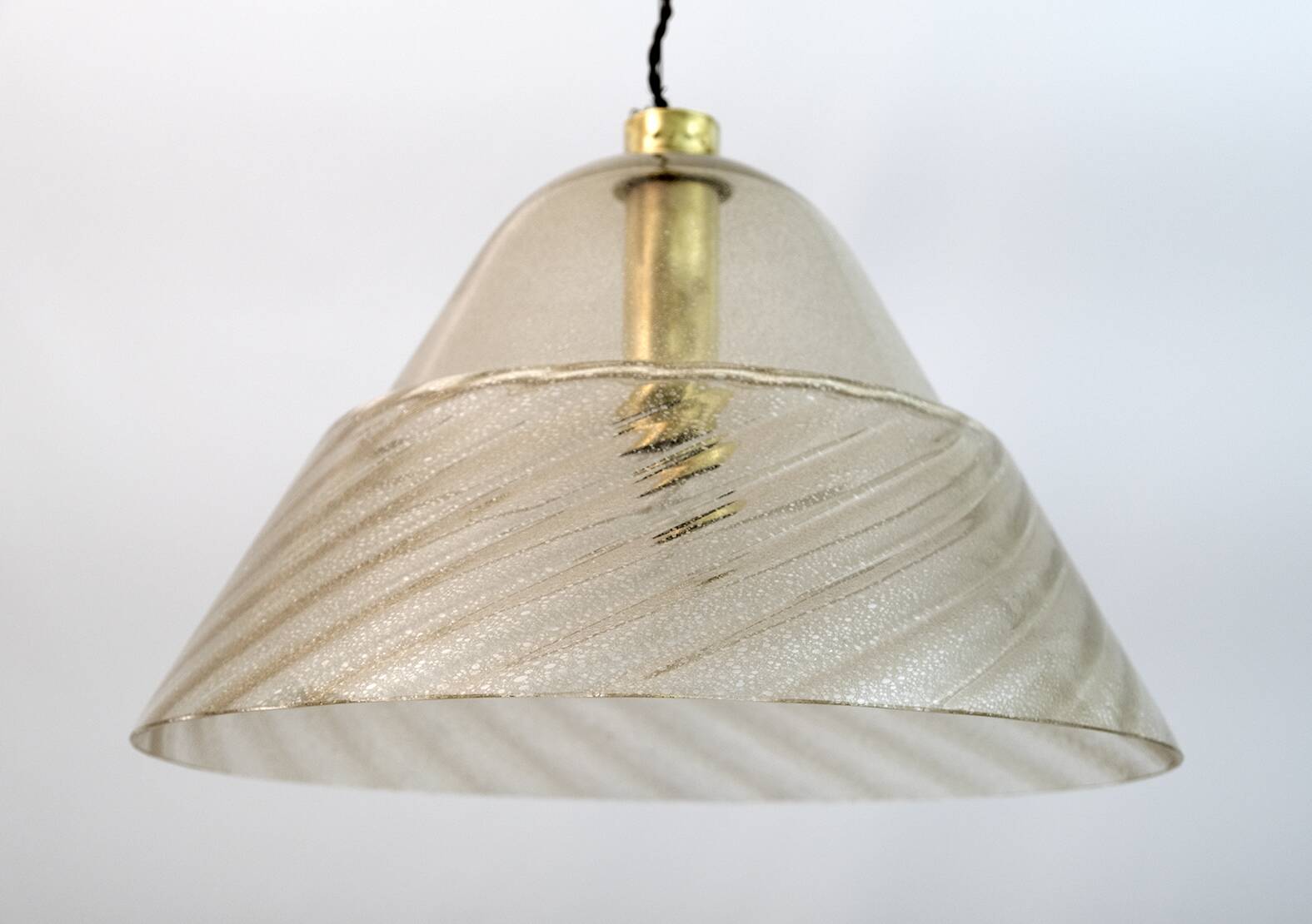 Mid-Century Modern Italian Murano Bubbles Glass Pendant Lamp, 1970s
