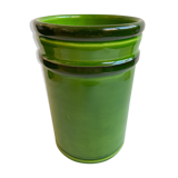 Green ceramic pot