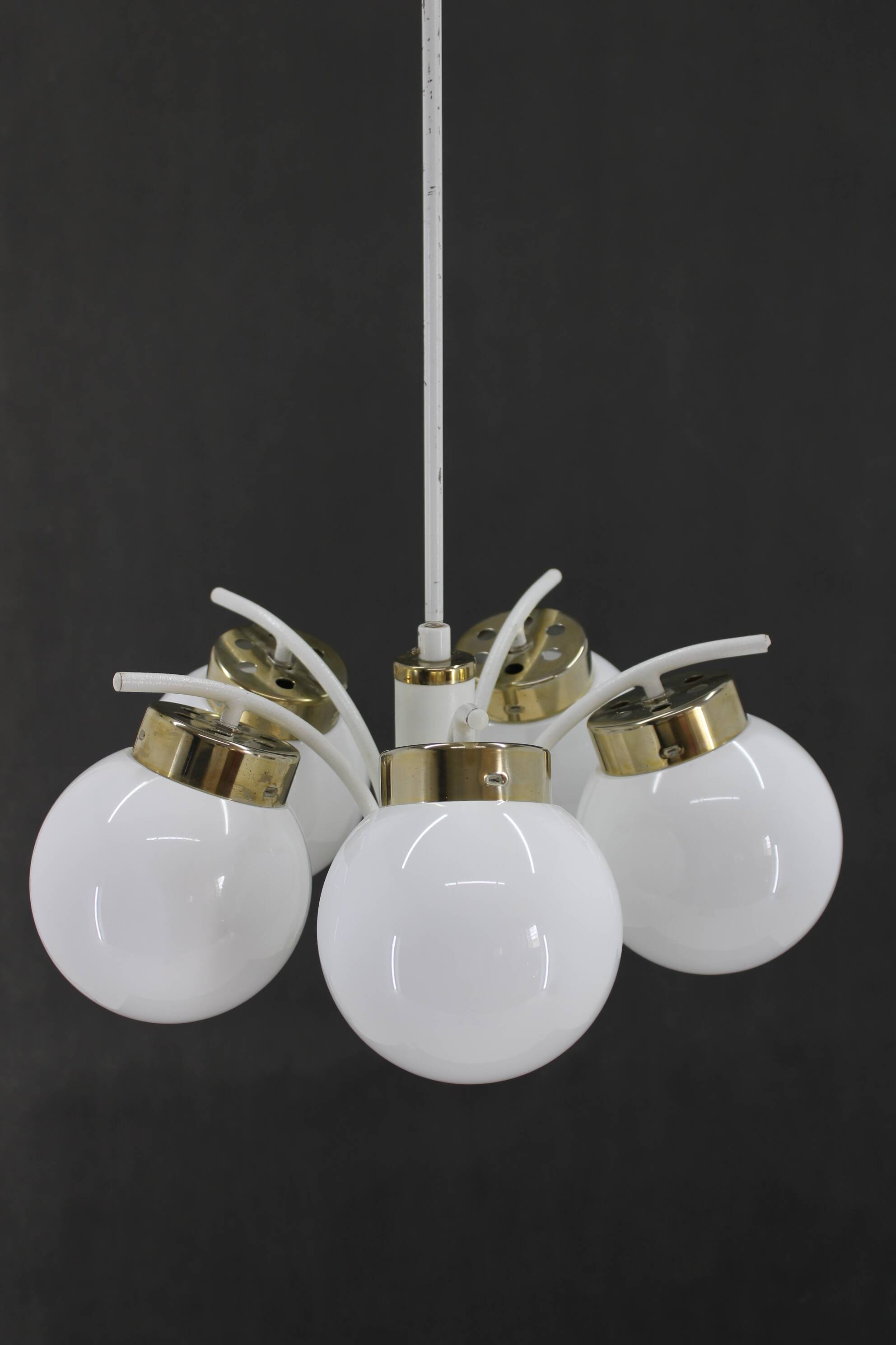 1970s Glass Chandelier by Instala Decin, Czechoslovakia