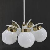 1970s Glass Chandelier by Instala Decin, Czechoslovakia