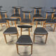 Mid-century Belgian dining chairs, set of 10, 1960s