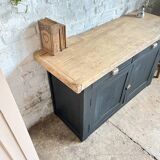 Old Parisian block buffet with black patina