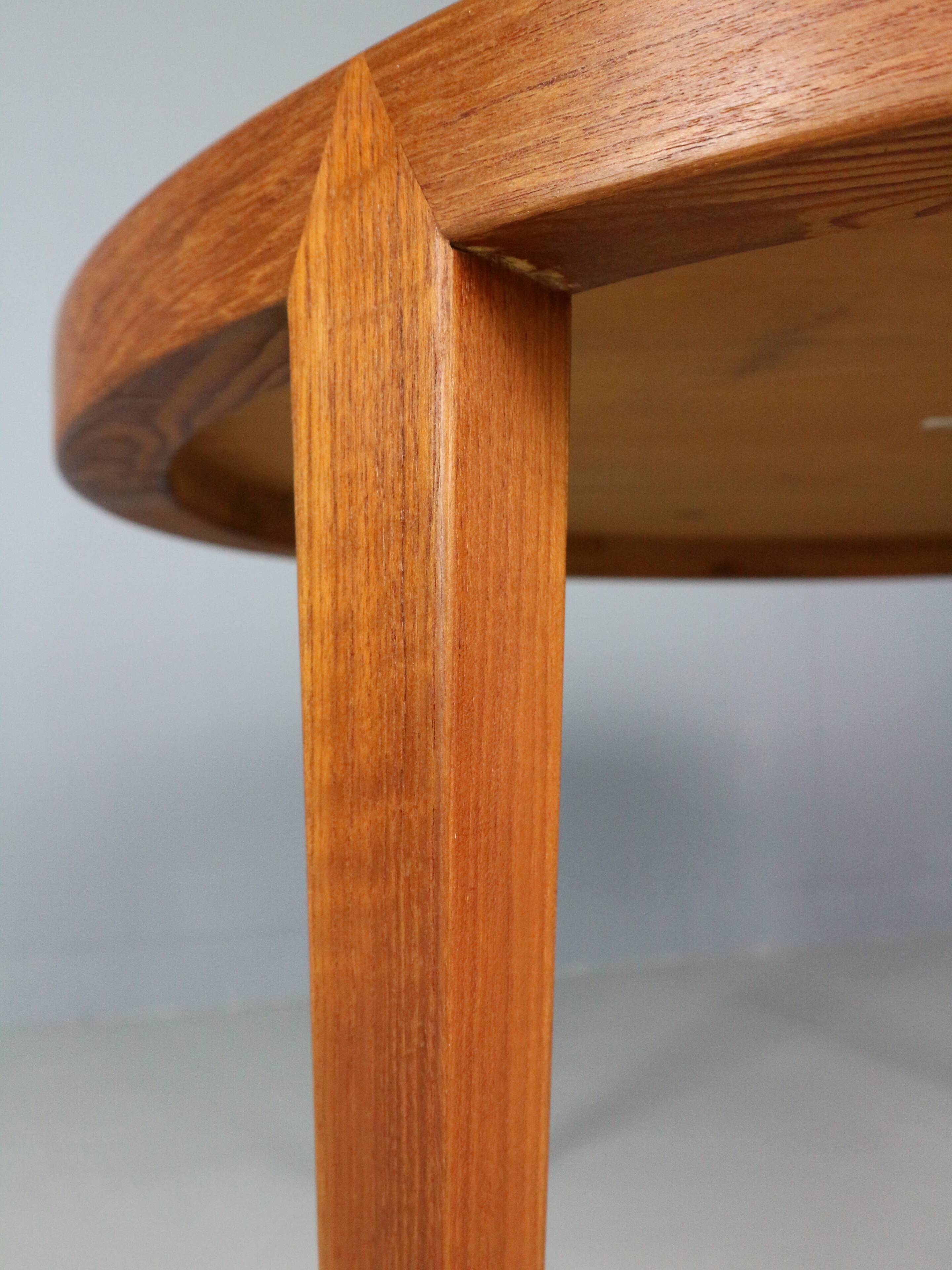 Table Basse Ronde en Teck Severin Hansen pour Haslev Mobelfabrik par Bovenkamp