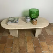 Travertine coffee table
