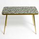 Beautiful Mid Century Modern brass side table with mosaic surface by Münche