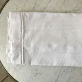 Old pillowcase in linen and openwork cotton early twentieth century