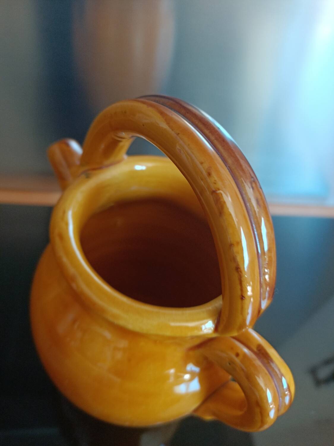 Glazed terracotta gargoulette