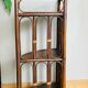 Vintage bamboo and rattan corner shelf 1960s/70s