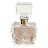 Crystal and 925 silver whisky decanter – Engraved floral decoration