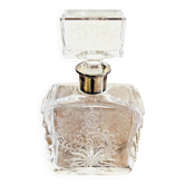 Carafe à whisky en cristal et argent 925 – Décor floral gravé