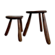 Paire de tabourets tripodes anciens