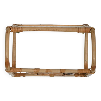 Wall-Mounted Bamboo Nightstand, 1960s