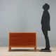 Commode vintage en teck à 3 tiroirs, design Italie, années 1960