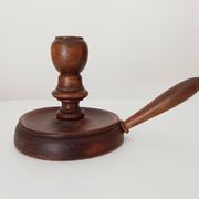 Antique wooden hand candle holder, 19th century