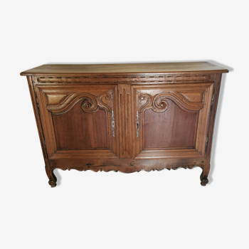 Normand rustic low buffet, 19th century, molded and carved