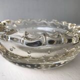 Daum Nancy France, bubbled ashtray or empty pocket, Circa 1930.