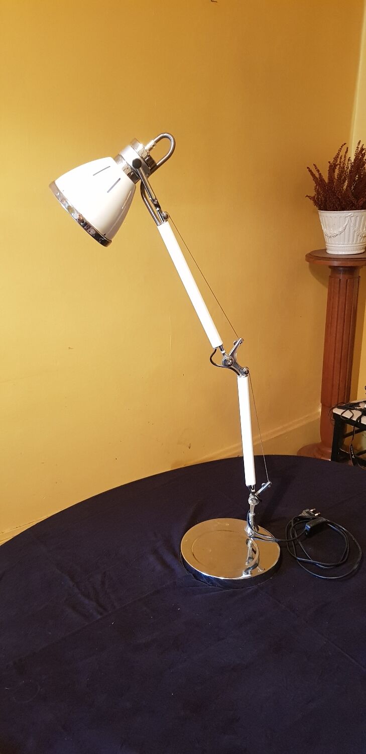 60s industrial articulated desk lamp.