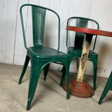 Set chairs and pedestal table Tolix