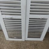 Old wooden shutters louvers 2 leafs