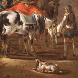 Flemish painting from the 17th century, hunting scene
