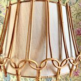 Vintage rattan floor lamp