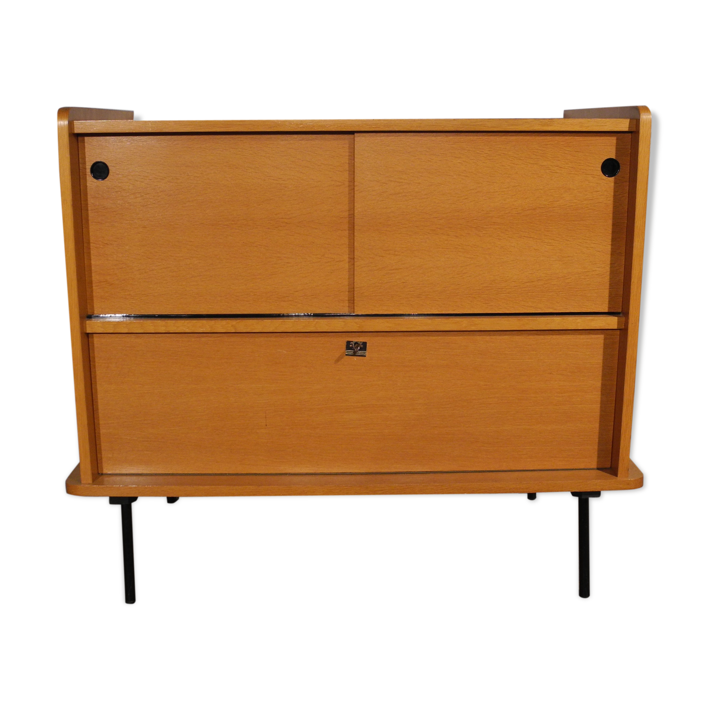 Buffet pour rangement de vinyl, datant des années 1950-1960