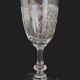 9 crystal white wine glasses from St. Louis model Cléo and their decanter.