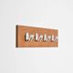 Wall coat rack by Pierre Guariche for La Plagne, around 1968.