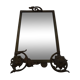 Mirror to ask bronze and brass beginning XXth 32 x 45 cm