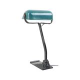 Art Deco Desk Lamp Notary Lamp Erpe Model 52 Bauhaus Green Enamel