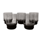 Lot of 5 glasses of smoked glass