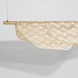 Mediterranean dimmable pendant light, large model, brushed brass