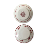 Two red old plates