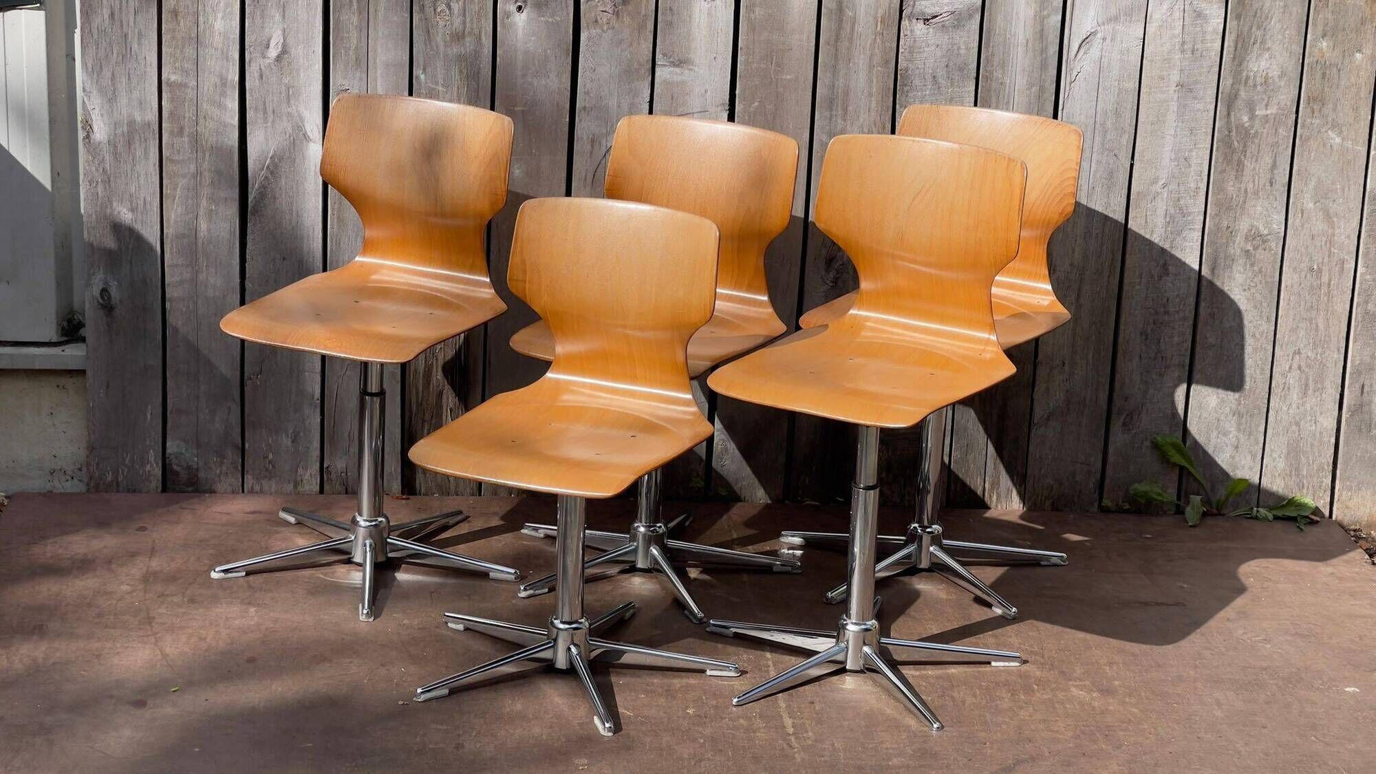 Vintage adjustable Pagholz workshop chair – 1970s industrial design