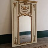 Trumeau second half 18th in lacquered and gilded wood