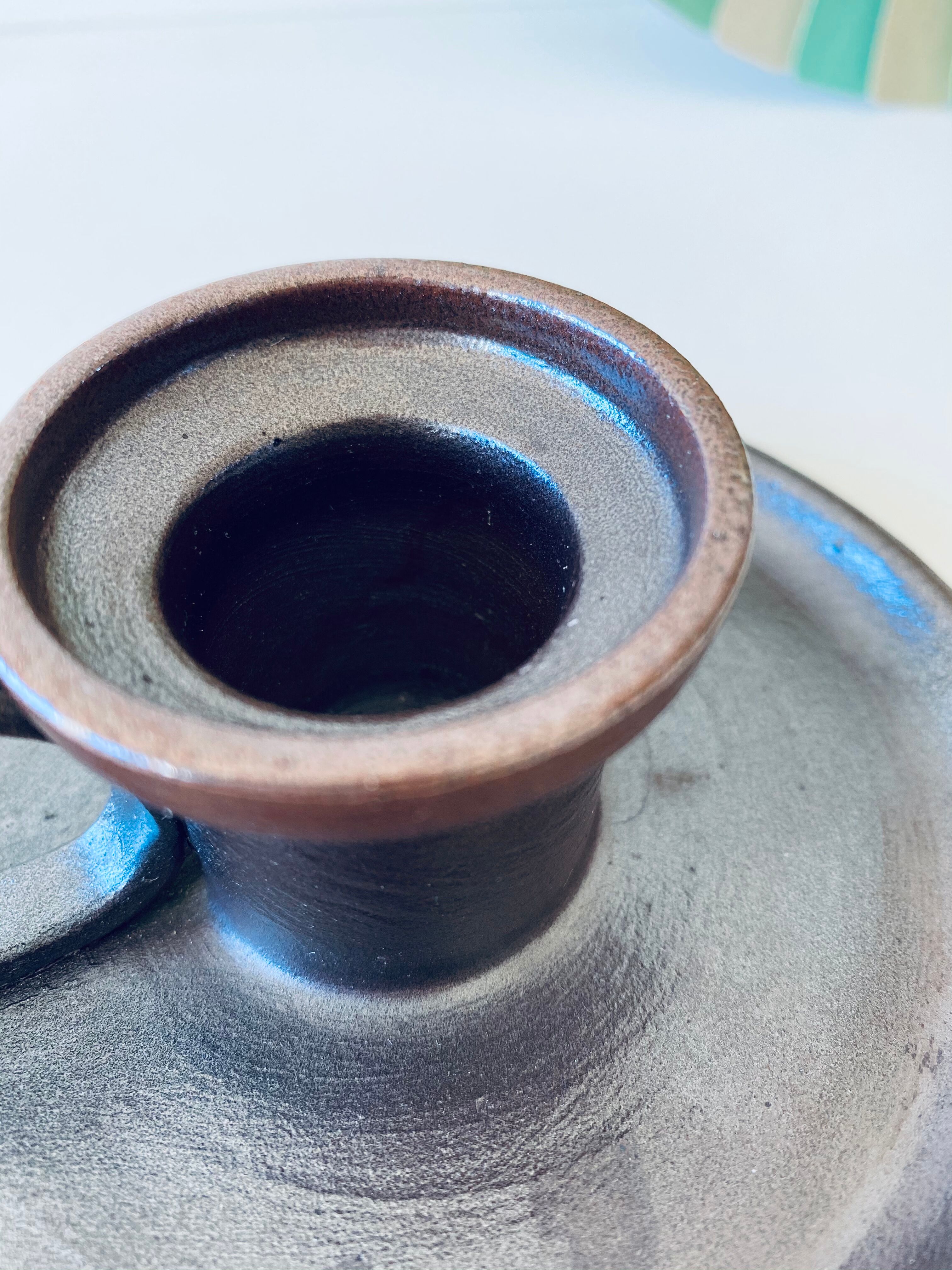 Signed ceramic bougeoir