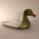 Plat de service fois gras tête canard duck serving dish vintage nöel christmas