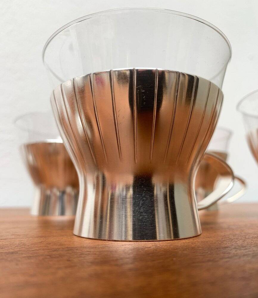 Mid-century German tea glasses by WMF, 1960s, set of 6.