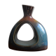 Blue and brown ceramic vase
