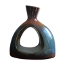 Blue and brown ceramic vase
