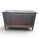Commode ancienne de style Louis XVI avec plateau en marbre gris