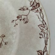 Antique pedestal plate – KG Lunéville – “Printemps” model – circa 1875