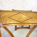 Vintage Elm Chairs in White Upholstery, 1950s, Set of 5