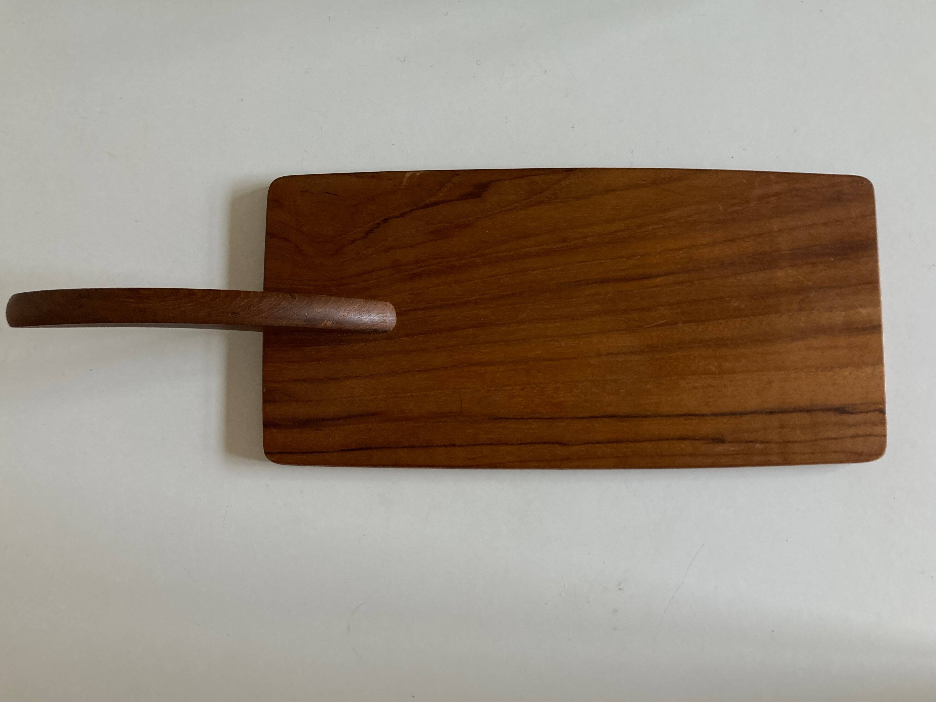 Scandinavian Danish teak surf cheese board 1960