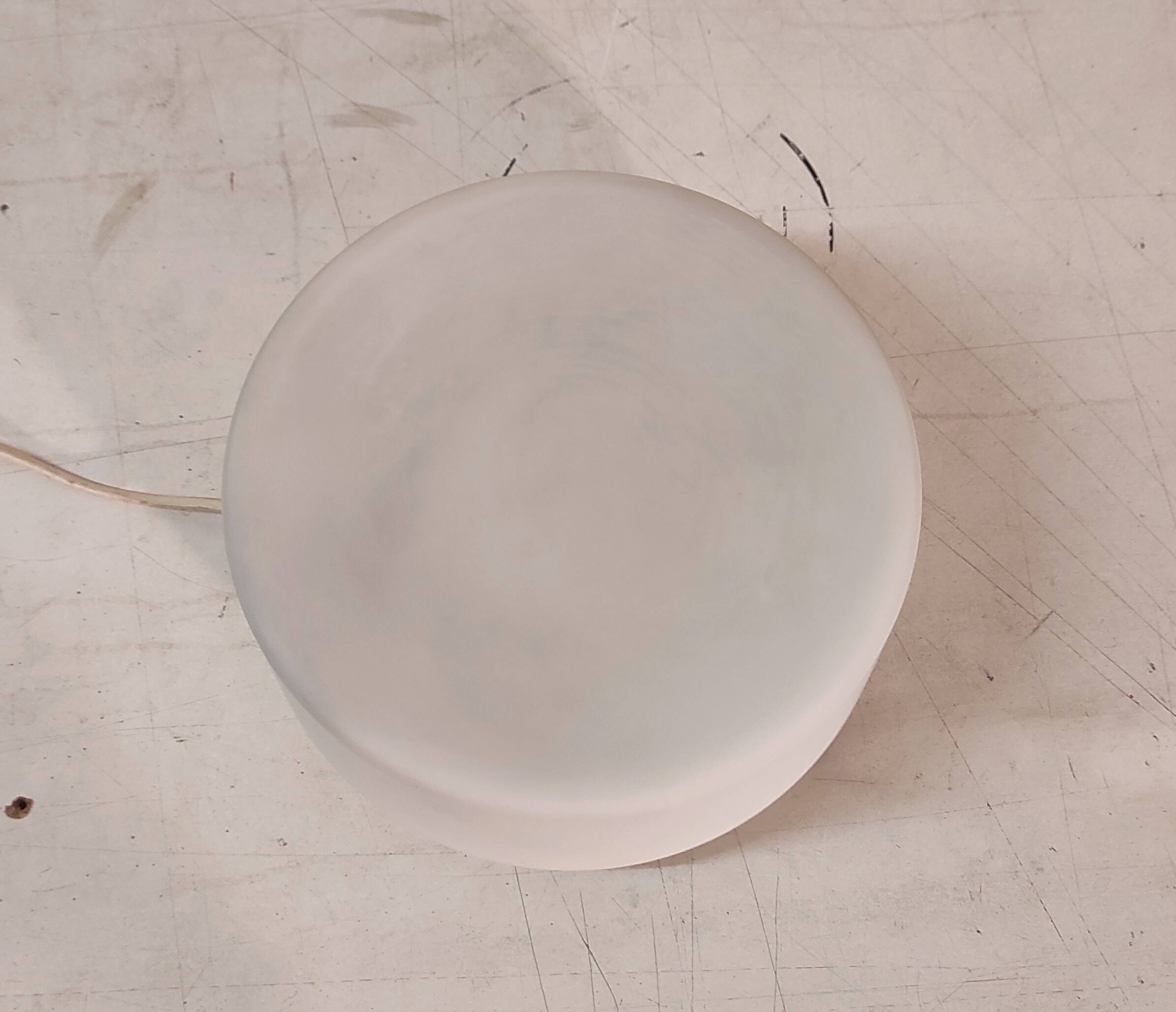 Bauhaus design ceiling light or wall lamp with opaline globe - mid 20th century.