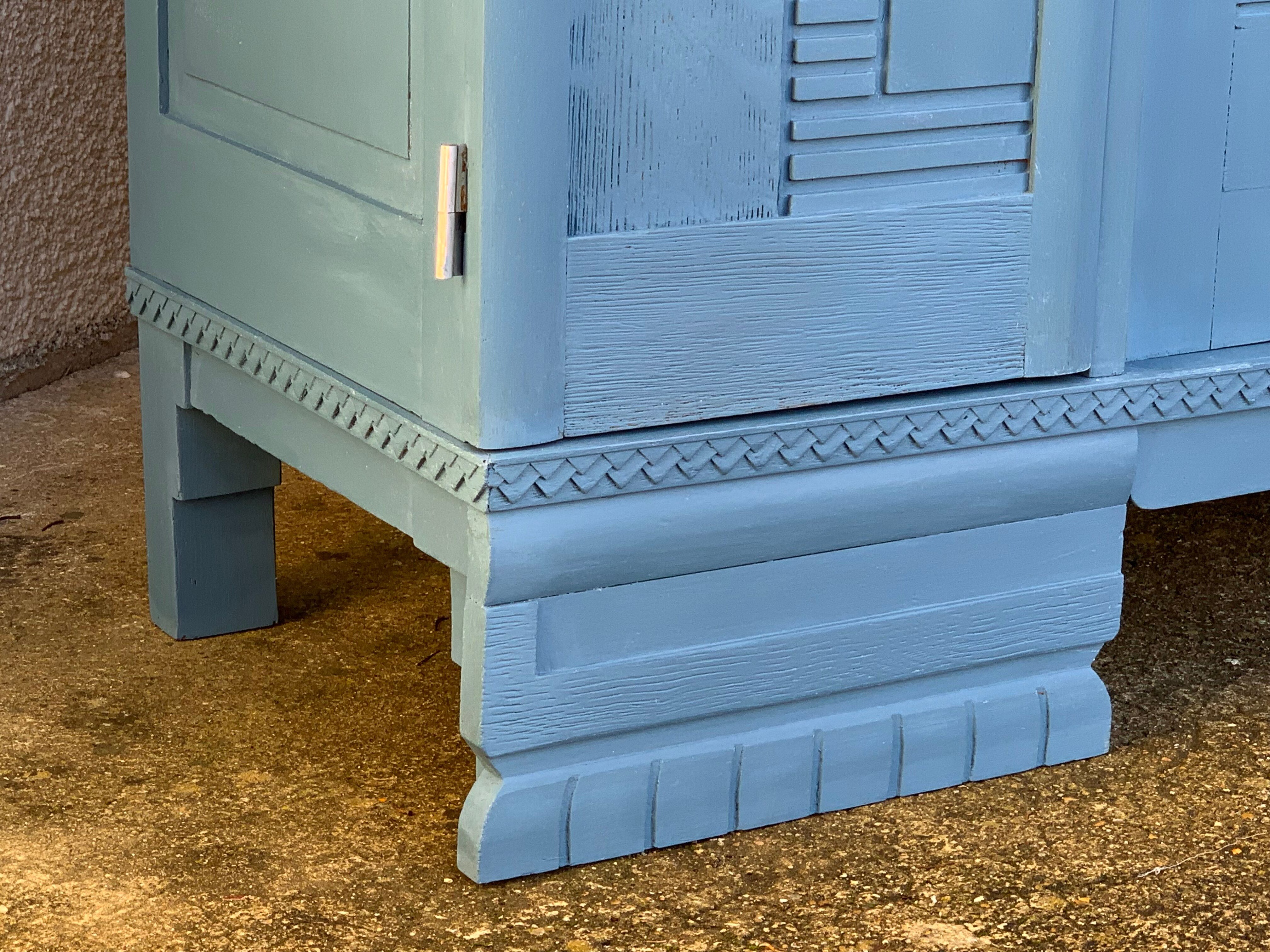 Blue wardrobe art deco 1930