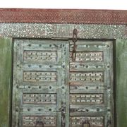 Old Indian door in old teak, original piece and patina